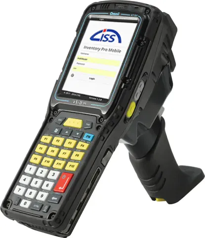 Enterprise handheld barcode scanner with built-in display